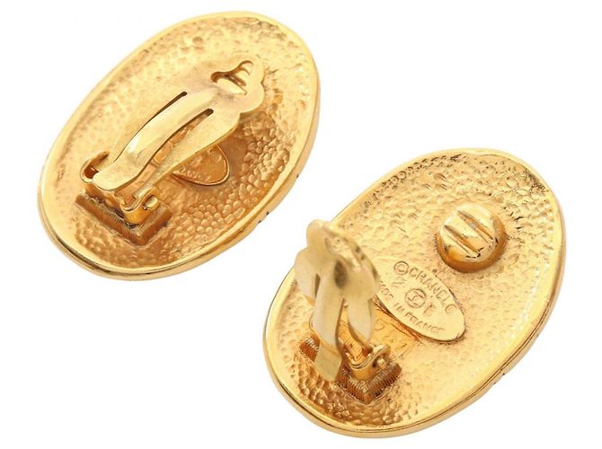 Chanel Coco Mark Clip-Ohrringe Golden - Ansicht 2