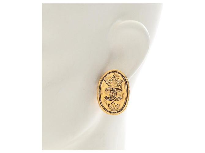 Chanel Coco Mark Clip-Ohrringe Golden - Ansicht 4