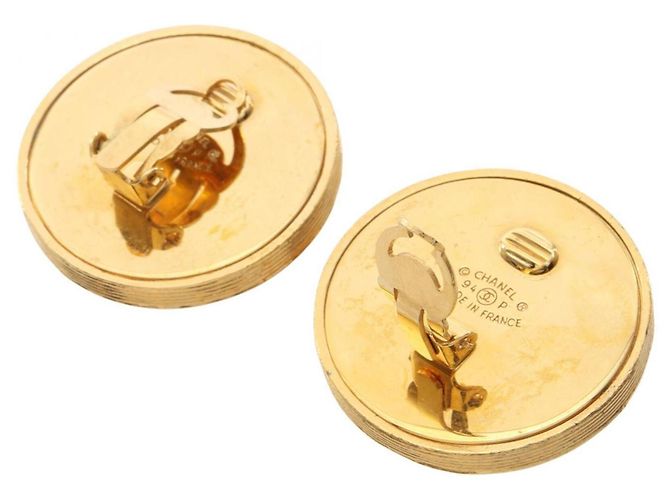 Orecchini a clip Chanel Coco Mark placcati oro D'oro - vista 2