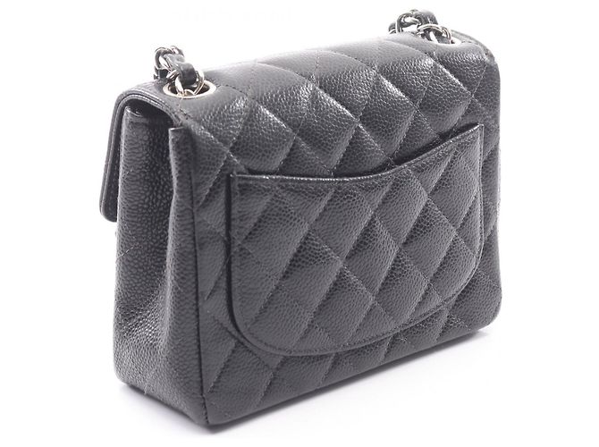 Borsa a Spalla Chanel Mini Matelassé Nero - vista 2