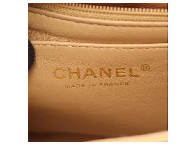 Borsa a Spalla Chanel Mini Matelassé Beige - vista 4