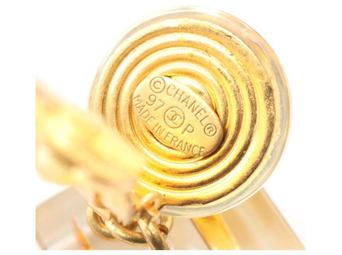 Pendientes Chanel Coco Mark Cube Dorado - vista 3