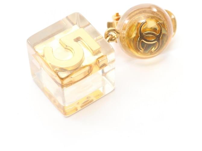 Pendientes Chanel Coco Mark Cube Dorado - vista 5