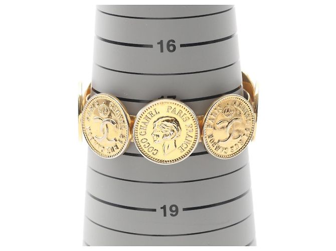 Pulsera rígida Chanel Coco Mark Dorado - vista 4