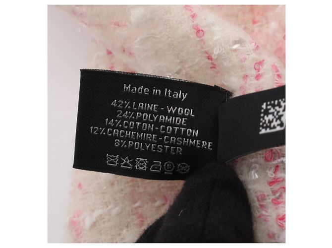 Chanel Coco Mark Pailletten-Schal Pink Roh - Ansicht 3