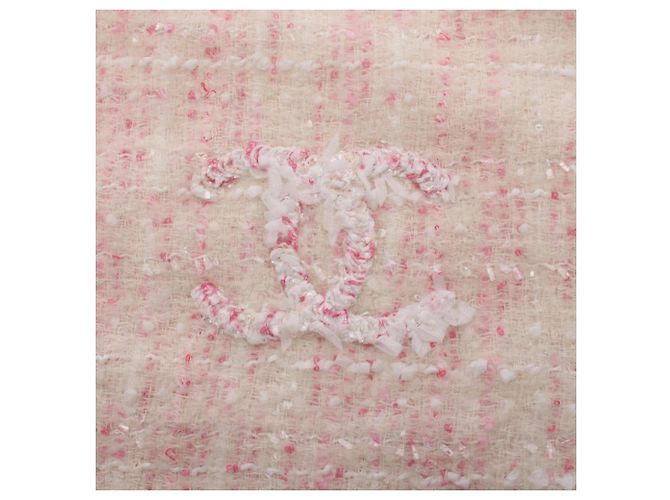 Chanel Coco Mark Pailletten-Schal Pink Roh - Ansicht 4