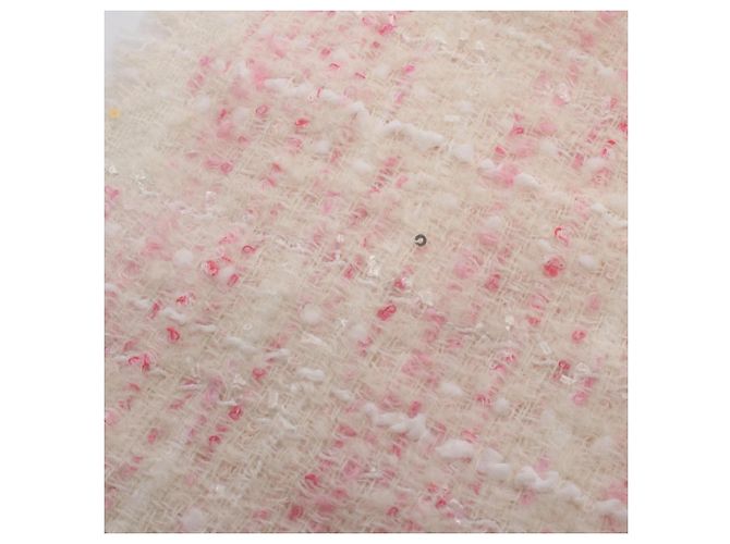 Chanel Coco Mark Pailletten-Schal Pink Roh - Ansicht 5