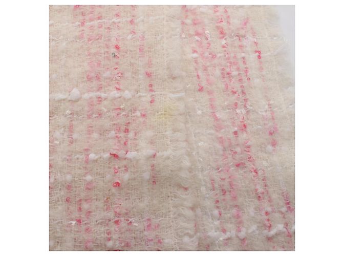 Chanel Coco Mark Pailletten-Schal Pink Roh - Ansicht 6