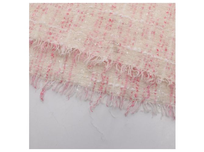 Chanel Coco Mark Pailletten-Schal Pink Roh - Ansicht 7