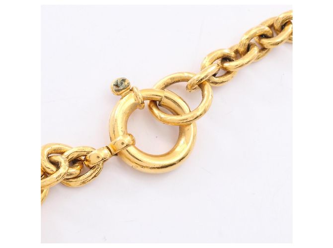 Collar Chanel Coco Mark Gripoix Roja Dorado Verde - vista 4