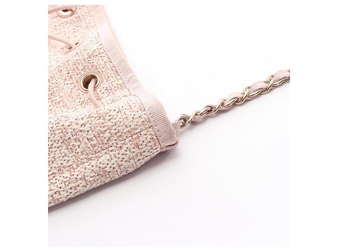 Borsa a Spalla Chanel Deauville Rosa - vista 11