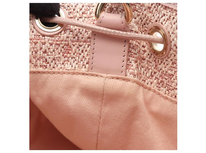 Borsa a Spalla Chanel Deauville Rosa - vista 6