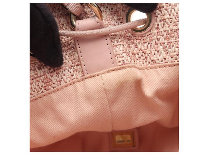 Borsa a Spalla Chanel Deauville Rosa - vista 7