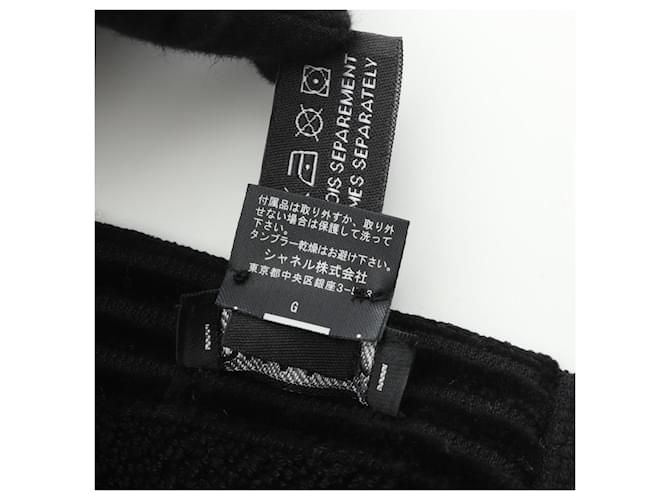 Chanel Coco Mark Pile Schal Schwarz - Ansicht 3