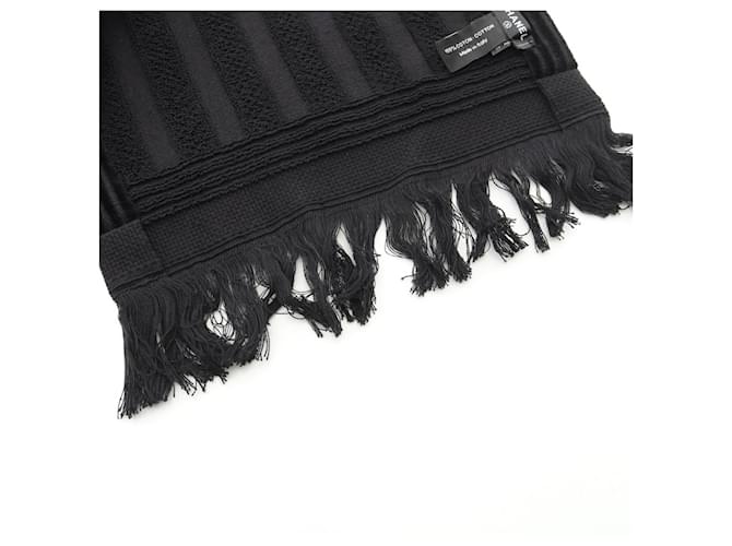 Chanel Coco Mark Pile Schal Schwarz - Ansicht 4