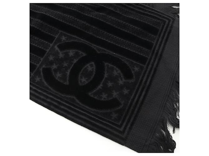 Chanel Coco Mark Pile Schal Schwarz - Ansicht 5