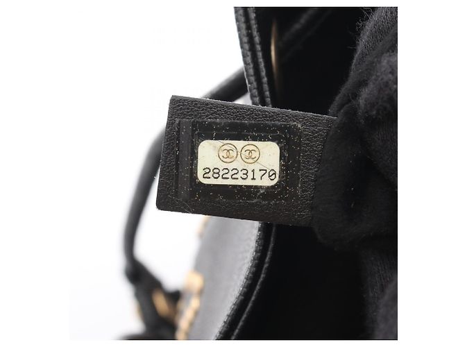 Borsa a tracolla con coulisse Chanel Deauville Nero - vista 5
