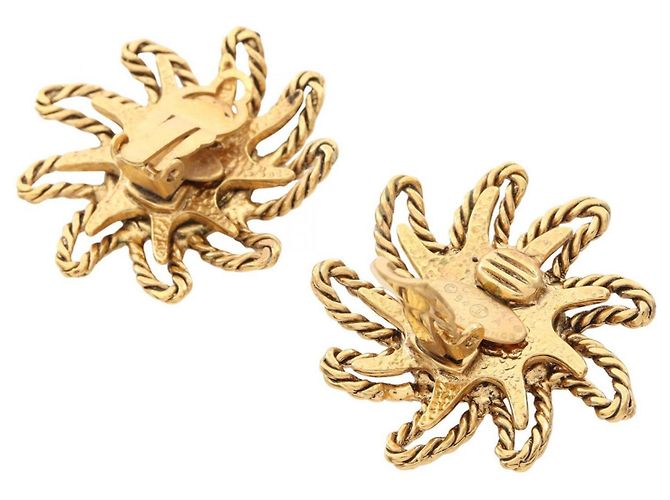 Orecchini a clip Chanel Coco Mark Sun Motif D'oro - vista 2