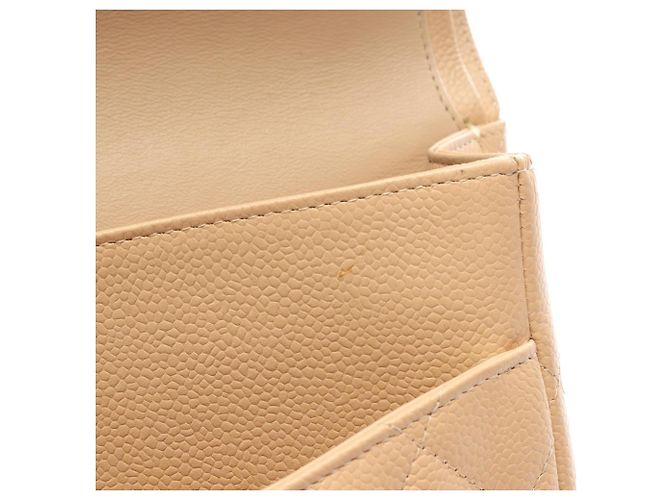 Timeless Borsa a tracolla Chanel Large Matelassé Classic Double Flap Beige - vista 10