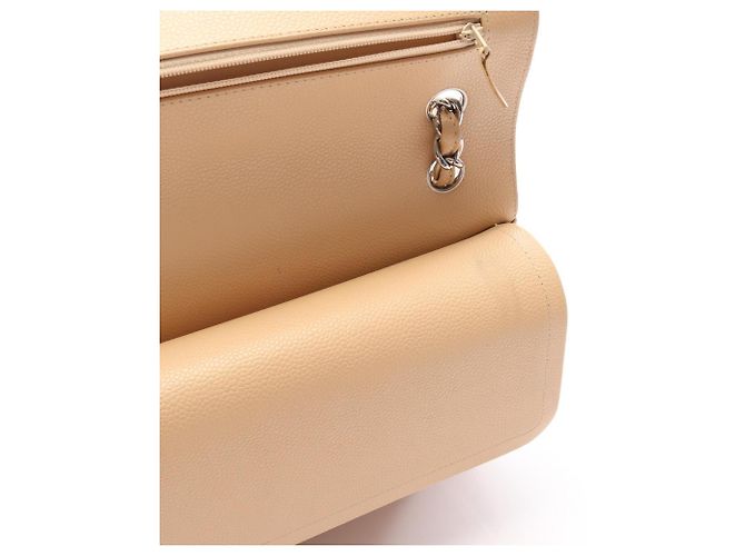 Timeless Borsa a tracolla Chanel Large Matelassé Classic Double Flap Beige - vista 11