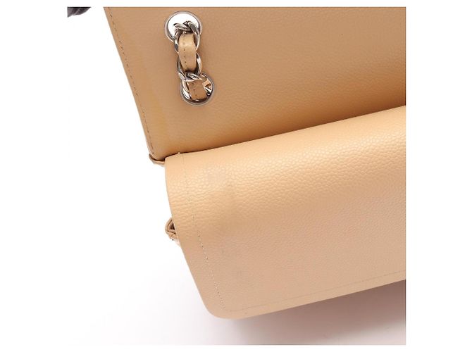 Timeless Borsa a tracolla Chanel Large Matelassé Classic Double Flap Beige - vista 12