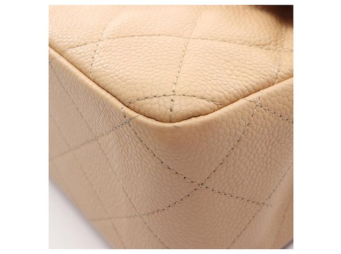 Timeless Borsa a tracolla Chanel Large Matelassé Classic Double Flap Beige - vista 13