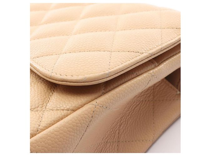 Timeless Borsa a tracolla Chanel Large Matelassé Classic Double Flap Beige - vista 14