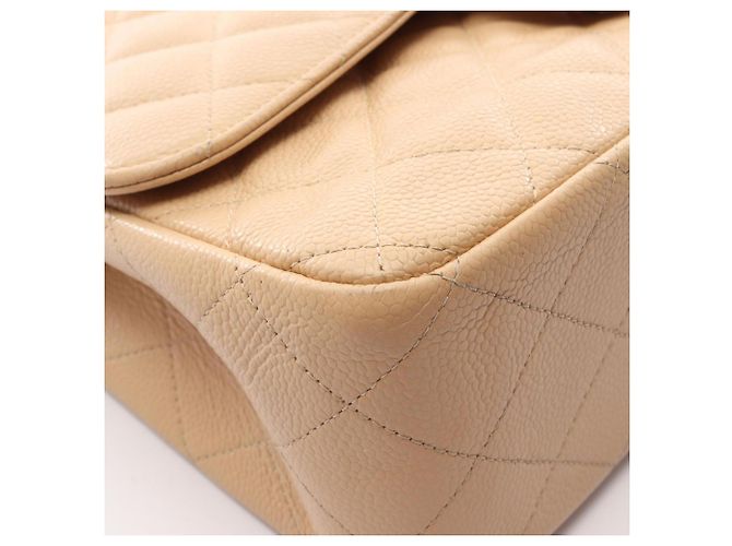 Timeless Borsa a tracolla Chanel Large Matelassé Classic Double Flap Beige - vista 16