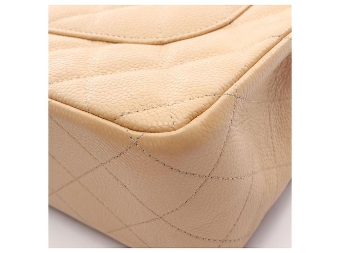 Timeless Borsa a tracolla Chanel Large Matelassé Classic Double Flap Beige - vista 17