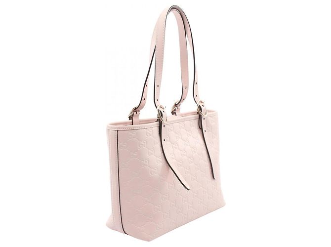 Borsa Tote Gucci GG Emblem Guccissima Rosa - vista 2