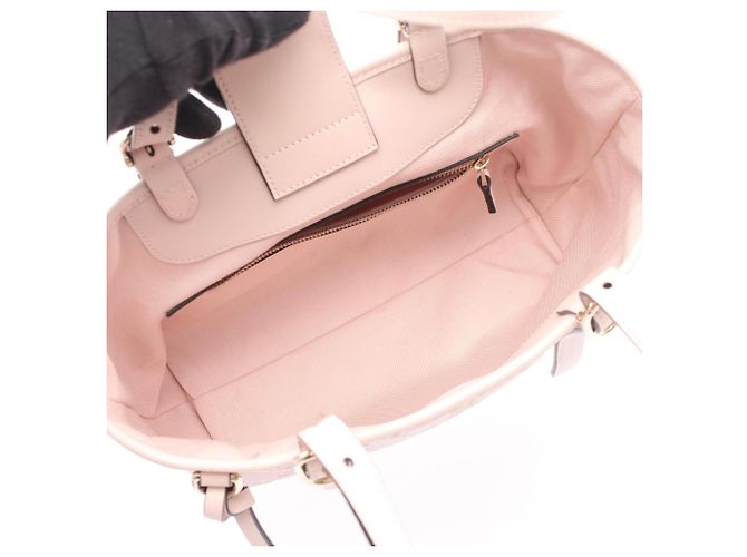 Borsa Tote Gucci GG Emblem Guccissima Rosa - vista 3