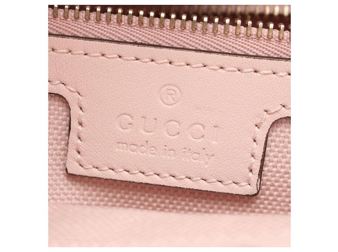 Borsa Tote Gucci GG Emblem Guccissima Rosa - vista 4