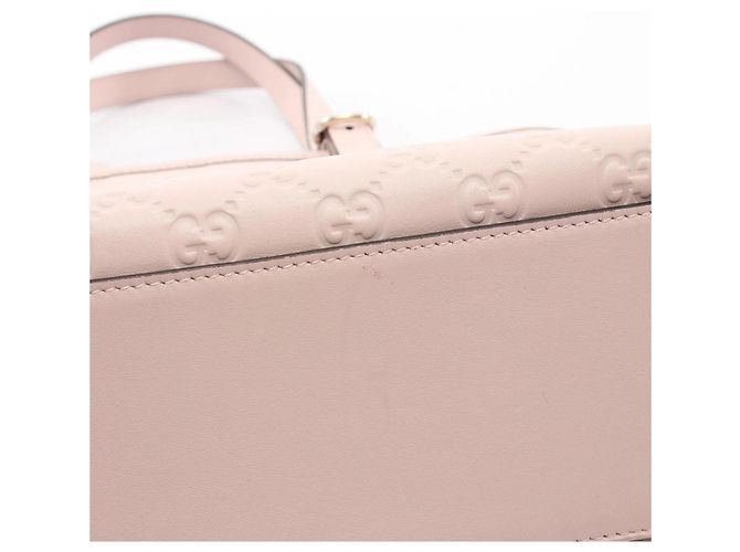 Borsa Tote Gucci GG Emblem Guccissima Rosa - vista 8