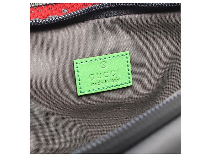 Borsa a tracolla Gucci GG nylon verde rossa marrone Rosso - vista 4