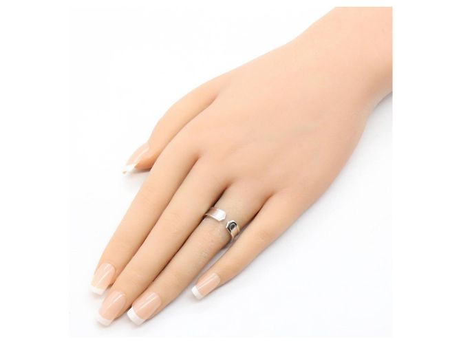 Anello C2 Small Band in oro bianco 18K Cartier Argento - vista 7
