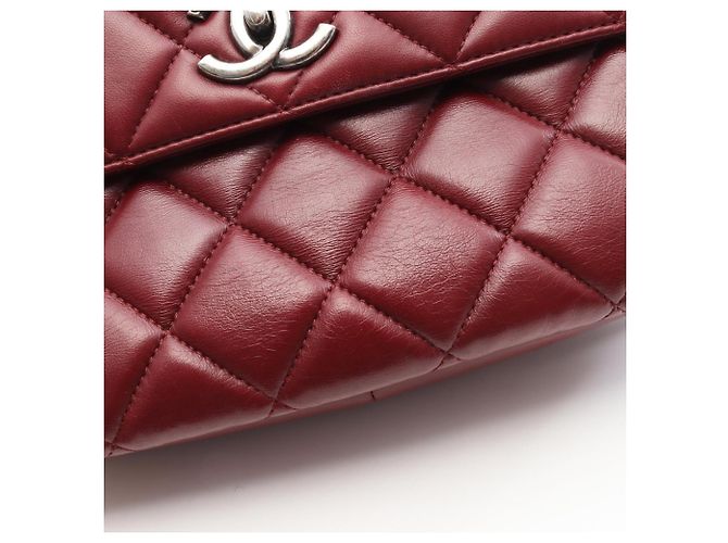 Borsa a Spalla Chanel Trendy CC Bordò - vista 12