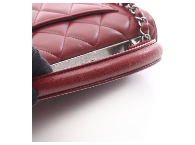 Borsa a Spalla Chanel Trendy CC Bordò - vista 8