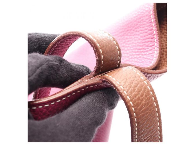 Hermès Borsa Tote Hermes Double Sens 45 Marrone Rosa - vista 15