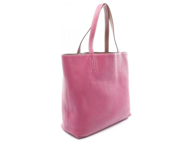 Hermès Borsa Tote Hermes Double Sens 45 Marrone Rosa - vista 2