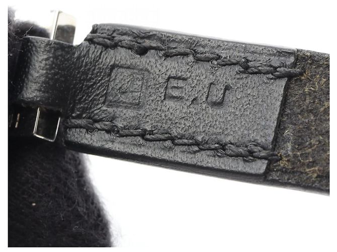 Hermès Pulsera Double Tour Hermes Negro Plata - vista 6