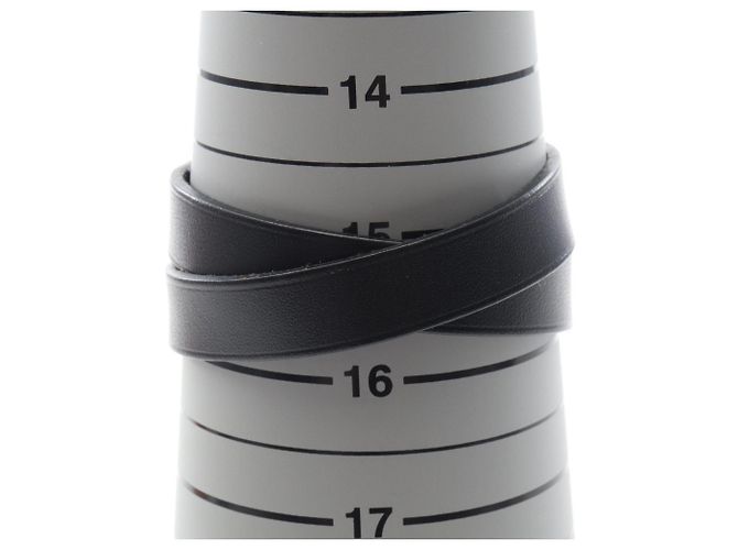 Hermès Pulsera Double Tour Hermes Negro Plata - vista 7