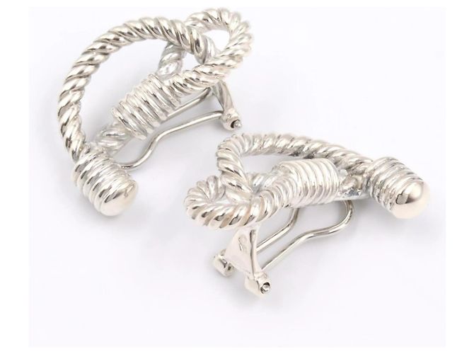 Hermès Rope Drop Ohrringe in Silber - Ansicht 6