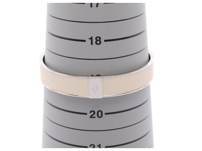 Hermès Brazalete rígido plata y blanco Hermes - vista 4