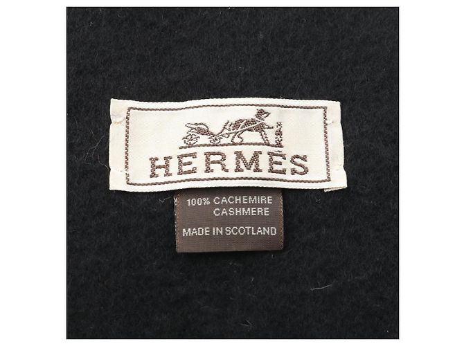 Hermès Stola in cashmere nero Hermes - vista 2
