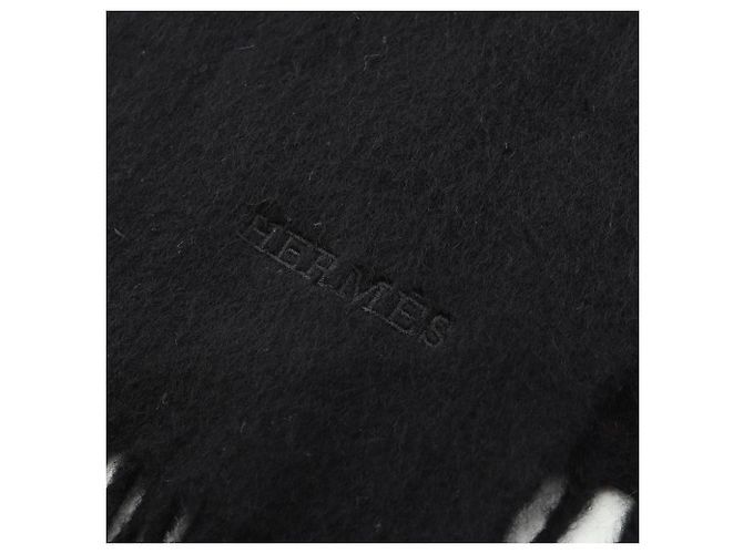 Hermès Stola in cashmere nero Hermes - vista 3