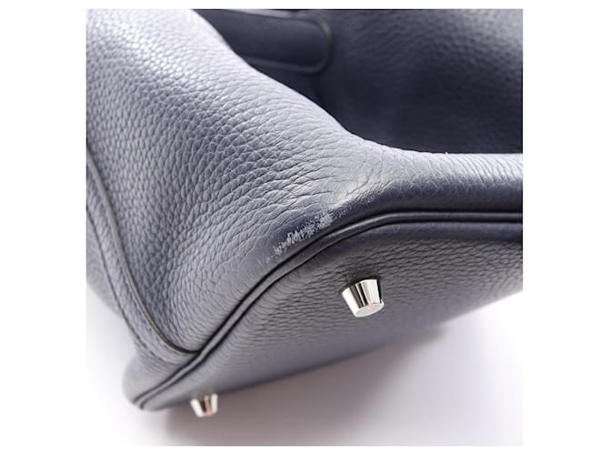 Hermès Borsa Hermes Picotin Lock MM Rosa Porpora Blu navy - vista 12