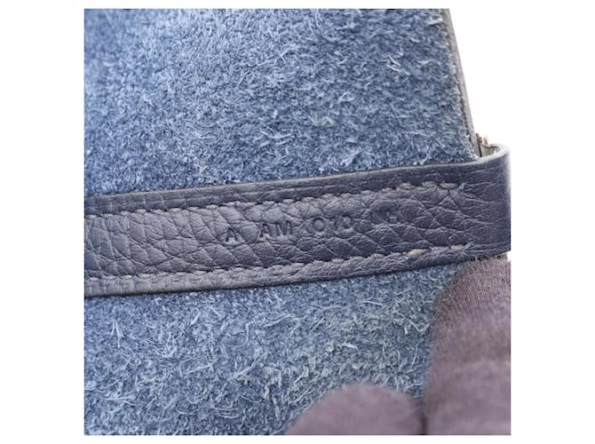 Hermès Borsa Hermes Picotin Lock MM Rosa Porpora Blu navy - vista 5