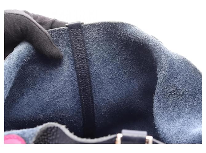 Hermès Borsa Hermes Picotin Lock MM Rosa Porpora Blu navy - vista 7