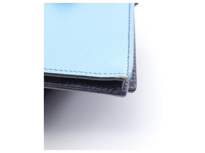 Hermès Hermes Bearn Soufflé Bi-fold Long Wallet Blau Marineblau - Ansicht 14
