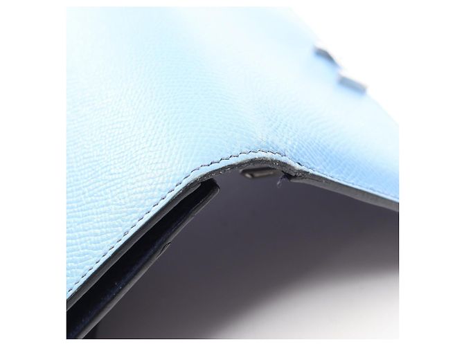 Hermès Hermes Bearn Soufflé Bi-fold Long Wallet Blau Marineblau - Ansicht 15